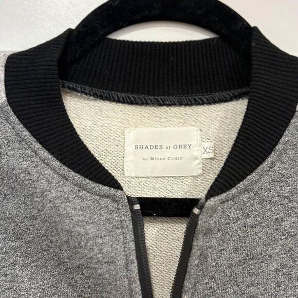 Shades of Grey by Micah Cohen Fleece Bomber (Men’s XS) w/ Contrast Sleeve - Picture 3 of 8